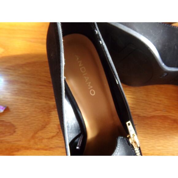 Andiamo Abrant black faux suede loafers size 8‎ New No Box - Picture 2 of 5